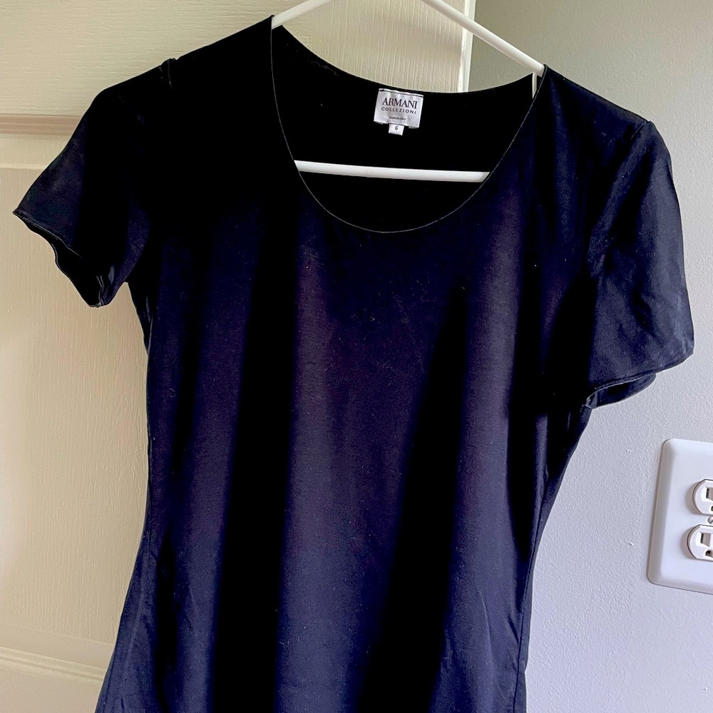 Armani Collezioni black top, size 6, made in Italy